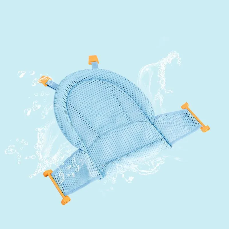 Baby shower bath net mat-foldable baby floating non-slip cushion images - 6