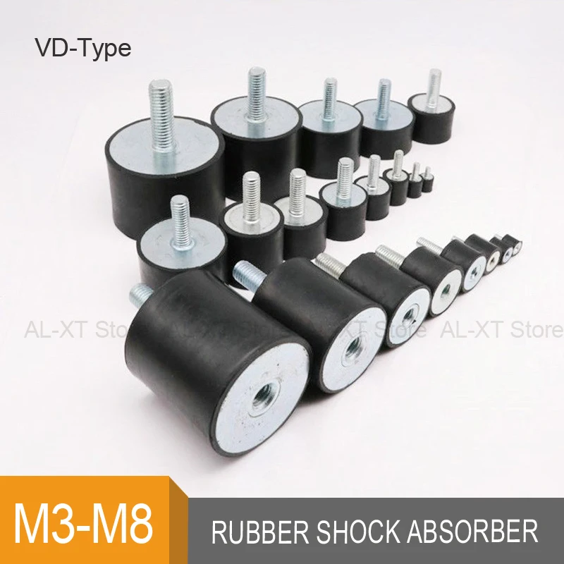

1/2/4/8 шт. M3 M4 M5 M6 M8 резиновый амортизатор, аварийная колонка, демпфер VD-типа, антивибрационное изоляционное крепление, амортизатор для машины