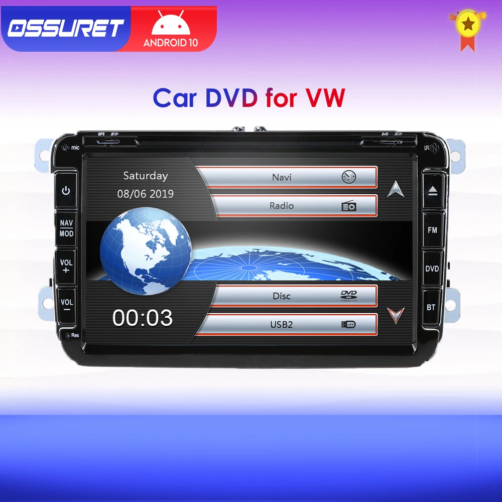 2 Din автомобильный DVD-плеер для VW Volkswagen GOLF 6 Polo Jetta PASSAT B6 SKODA Octavia Seat Toledo радио
