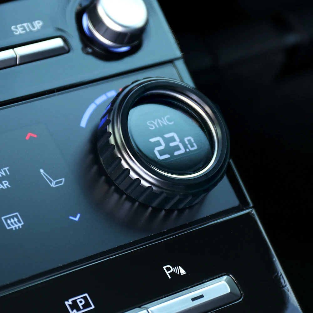 Фото Для Hyundai Kona SX2/для Hyundai Santa Fe MX5: Алюминиевая накладка на регулятор громкости центральной консоли, автомобильный аксессуар №1