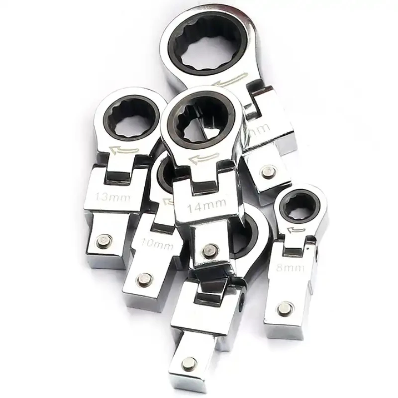 

Набор сменных трещоточных ключей с вращающимися головками, поворотные трещоточные ключи на 180 градусов, наборы регулируемых ключей