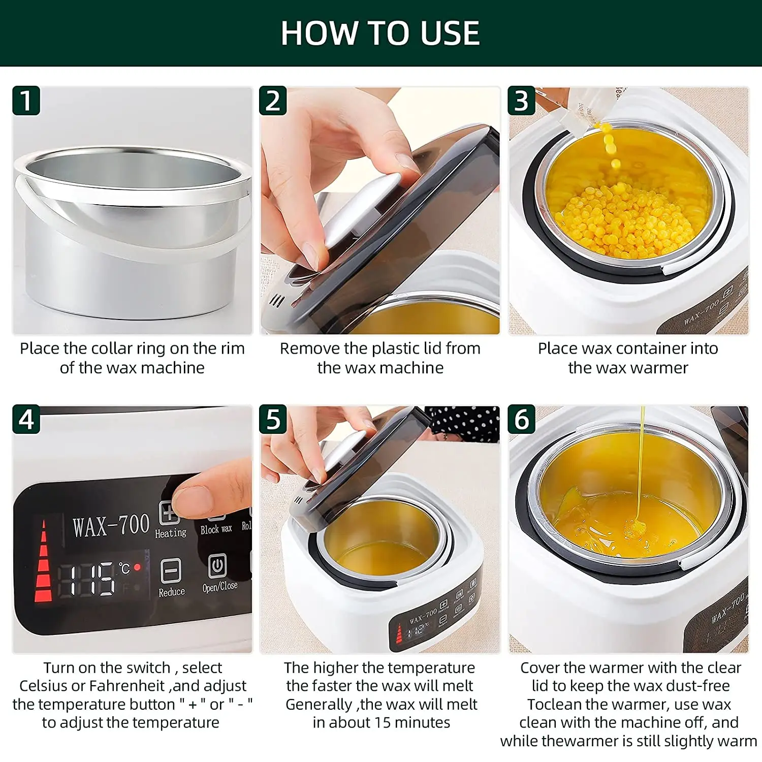 Новинка куб. См обогреватель воска парафиновый набор инструментов