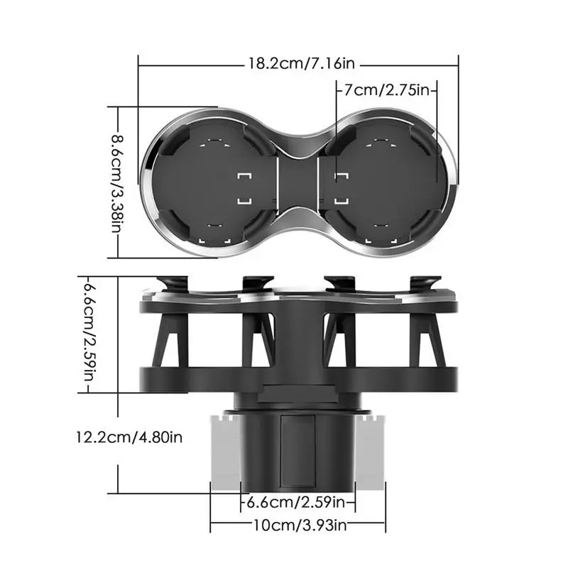 Двойной держатель для стакана автомобиля многофункциональный напитков с