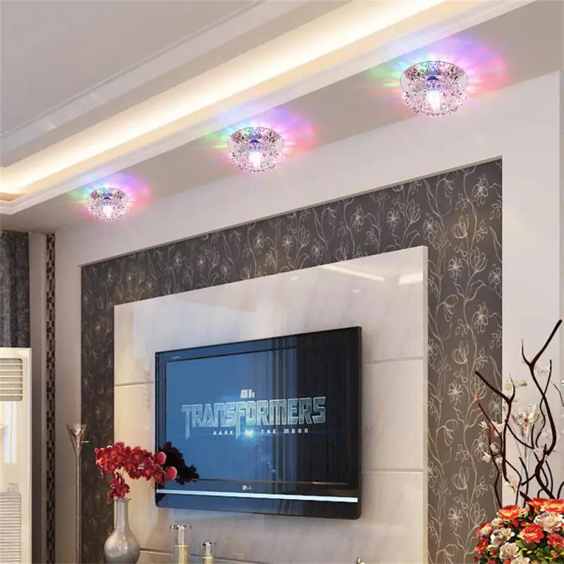 

Dimming Corridor Aisle Light 3w/5w Crystal Ceiling Lights Stainless Steel Mirror 3 Color High-quality Modern Ceiling Lamps