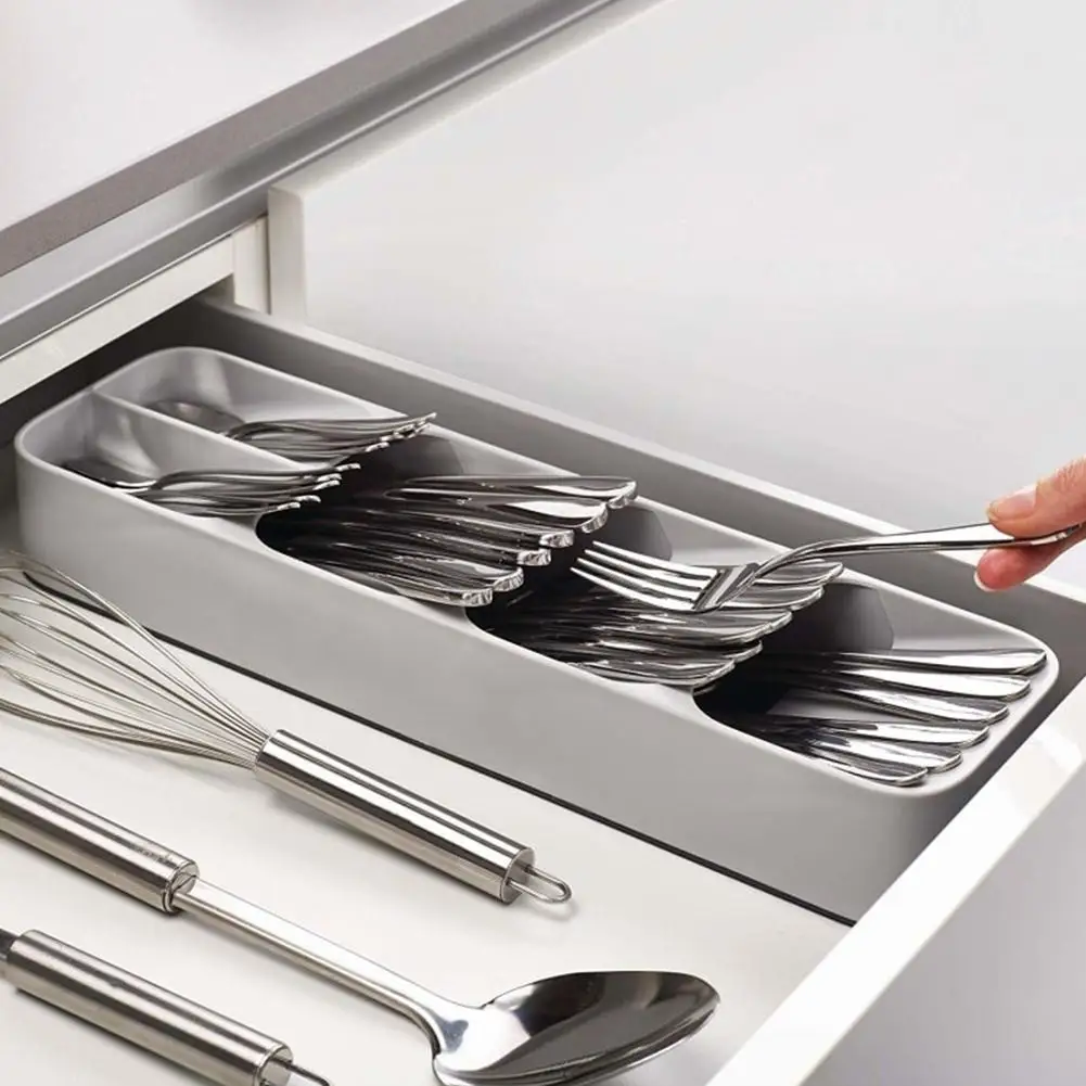 

Многофункциональный ящик для хранения ножей и вилок, столовая посуда, органайзер для разделений, кухонный ящик, лоток для хранения
