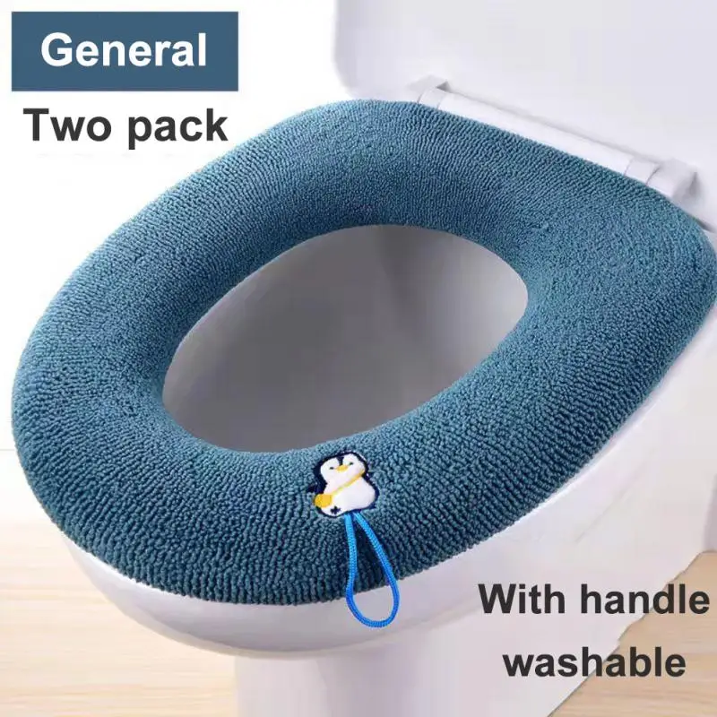 

Waterproof Toilet Seat Cover Toilet Seat Washer Knitted Toilet Lid Cushion Cushion Seat Closestool Mat Bathroom Accessories Soft