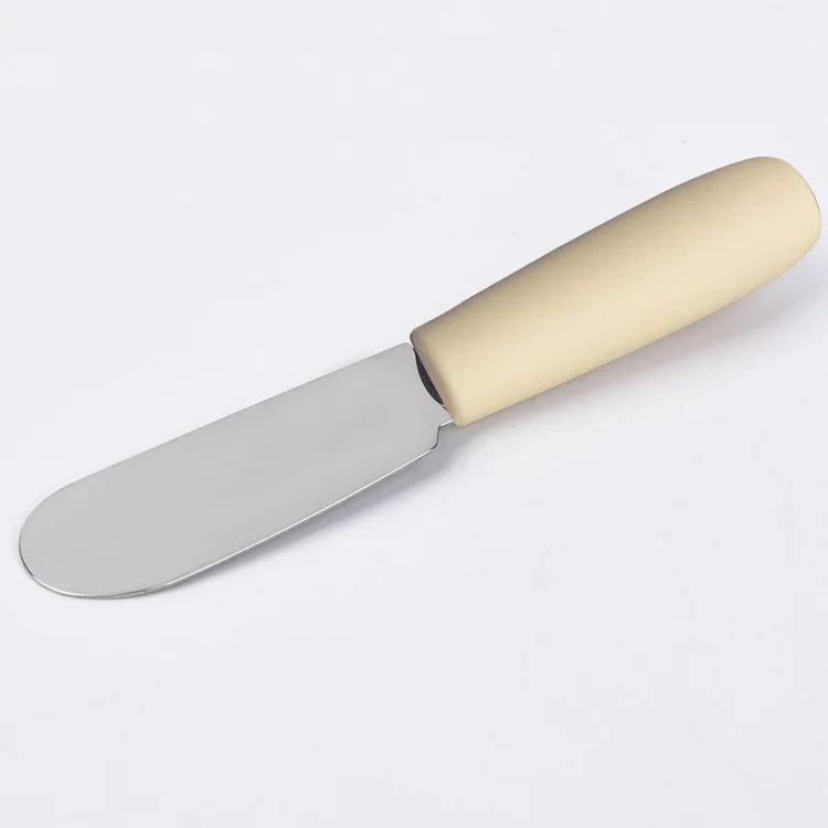 

Mini Stainless Steel Spatula Plastic Handle Scraper Knives Breakfast Sandwich Cheese Slicer Spreader Butter Knife Kitchen Tools