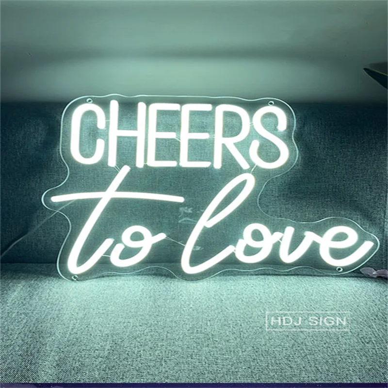 

Led Neon Signs Cheers To Love Decorative Letters Customed Personalized Wall Light Wedding Party Marriage Gift Club Neon Lights