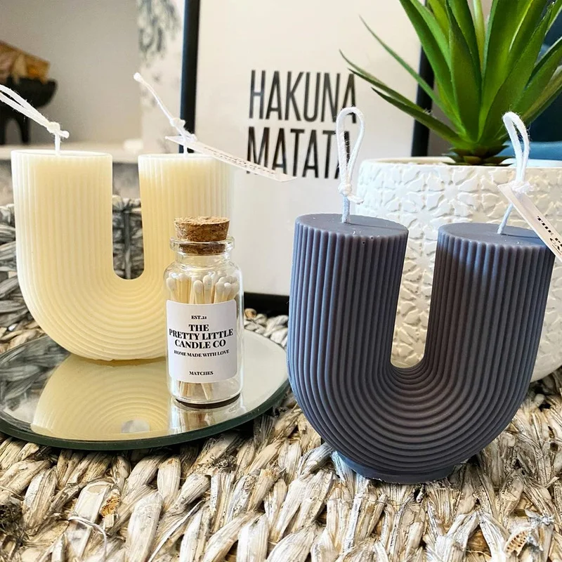 U-образная форма для ароматерапии в виде свечи сделай сам геометрические