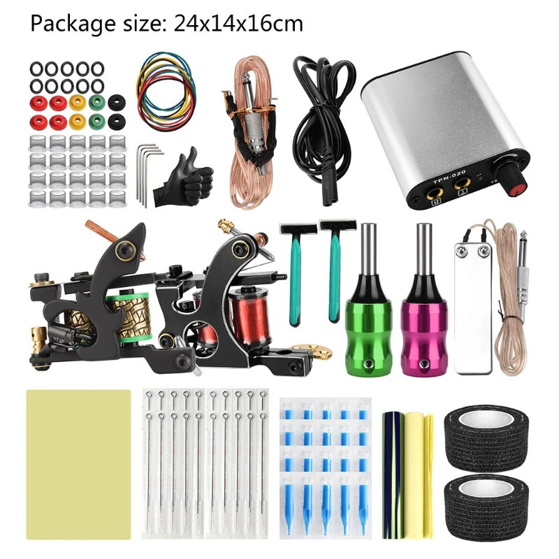 

Atomus Tattoo Kit for Beginners Tattoo Gun Kit 2pcs Starter Tattoo Machine Kit Complete Tattoo Kit Power Supply Drop Shipping