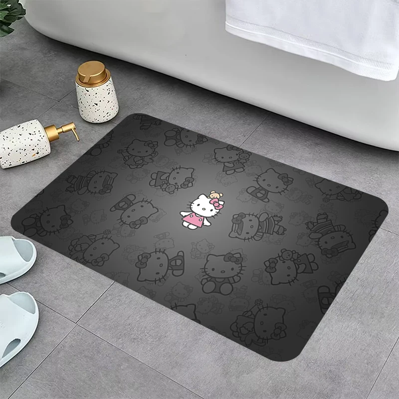 

Welcome Kitchen Foot Bath Mat for Hallway Hellos Cat Kitty Prayer Rug Room Mats Carpets Design Carpet Doormat Entrance Door Rugs