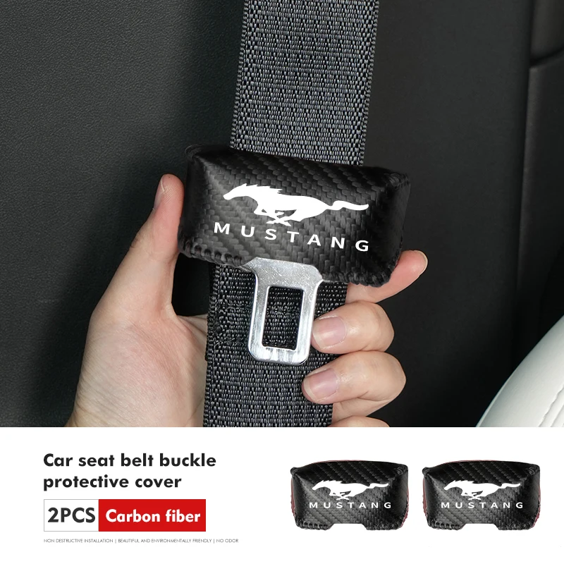 

Для Mustang из искусственной кожи, автомобильный ремень безопасности с пряжкой, зажим, защитный чехол от царапин, чехол Shelby GT500 GT350 Mach Focus Mondeo Kuga