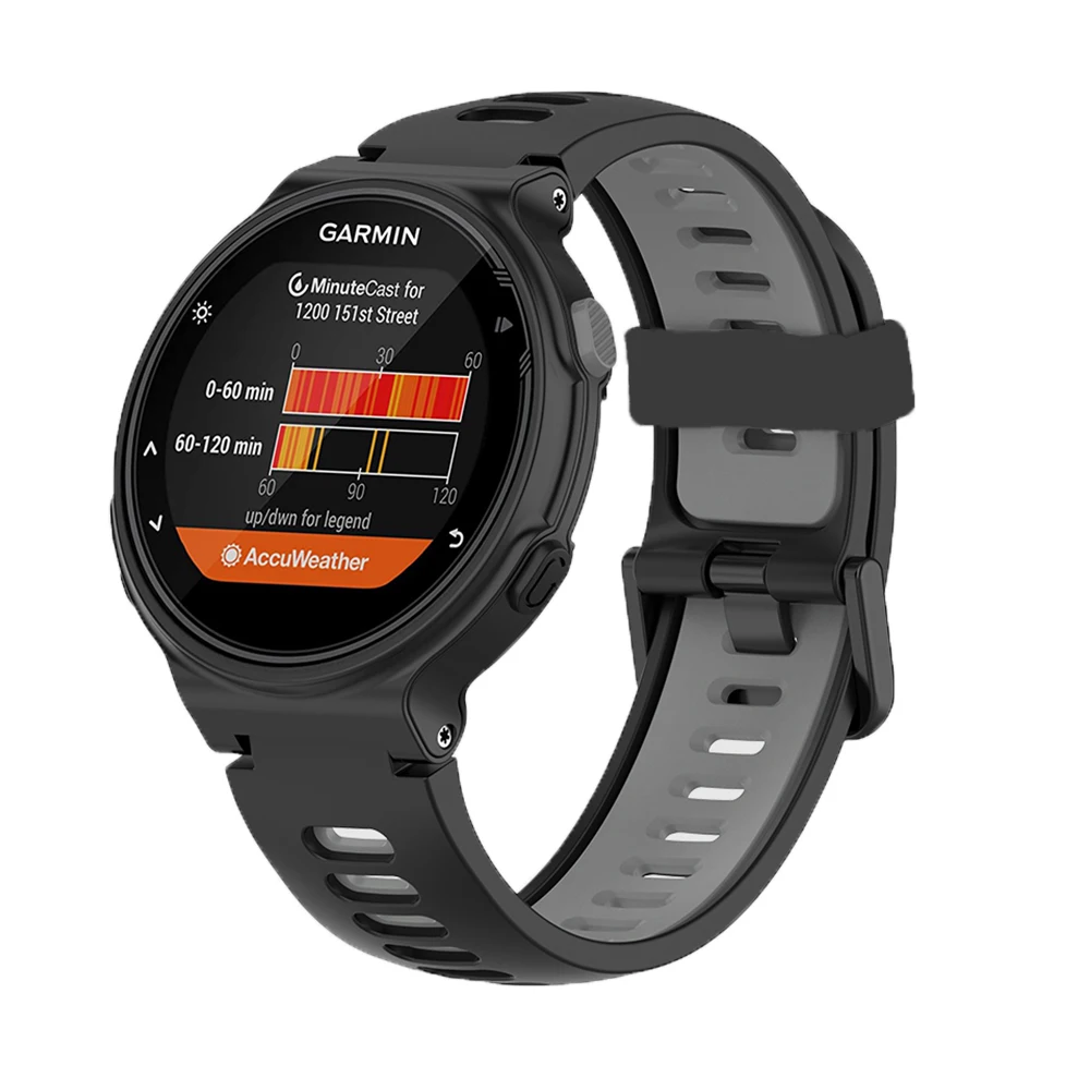 Ремешок силиконовый для наручных часов Garmin Forerunner 230 235 220 620 630 735 735XT | Электроника