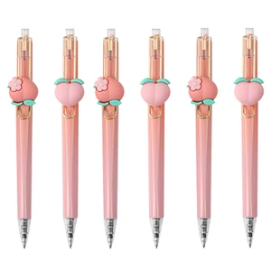 2pcs M&G Peach Party Limited Gel Pen 0.5mm Low Center of Gravity High Density Quick Dry Gel Pen Writing Stationery
