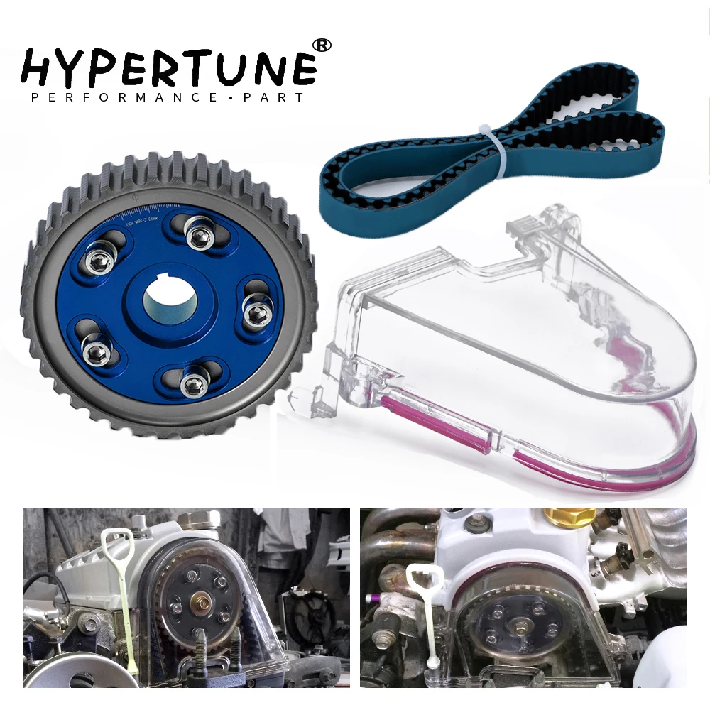 

Hypertune - HNBR гоночный ремень синхронизации + алюминиевая камера + крышка камеры для 96-00 Civic D16Z D16Y с наклейкой PQY