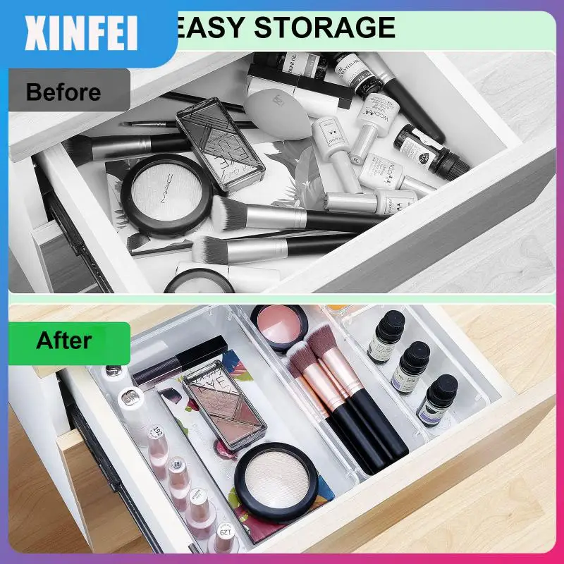 

Clear Plastic Makeup Organizer Multifunctional Storage Box Durable And Non-slip Transparent Jewelry Box Practical Storage Holder