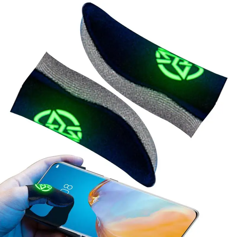 

Finger Sleeves Anti-Sweat Thumb Gloves For Gaming Luminous Gaming Finger Sleeves 0.3mm Superconductivity Finger Sleeve