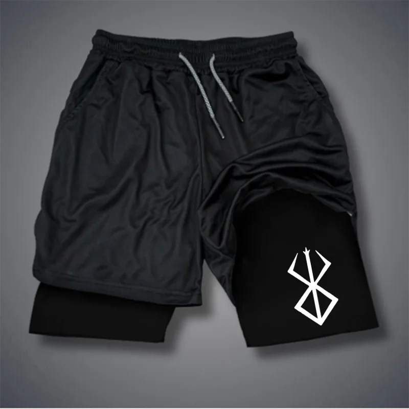 Мужские спортивные шорты Anime Berserk Guts 2 в 1