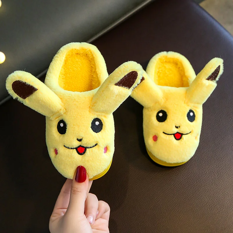 

[TAKARA TOMY] Pikachu Мультяшные милые детские хлопковые тапочки для мальчиков и девочек домашние Нескользящие теплые детские хлопковые туфли A22103101