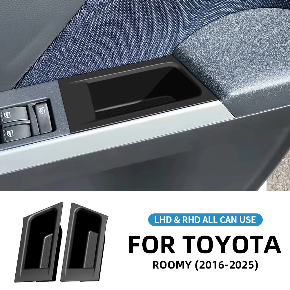 

Для TOYOTA Roomy Custom 2016-2022 2023 2024 2025 силиконовый держатель для ящика для хранения на дверной ручке, боковой подлокотник, органайзер, контейнер-лоток