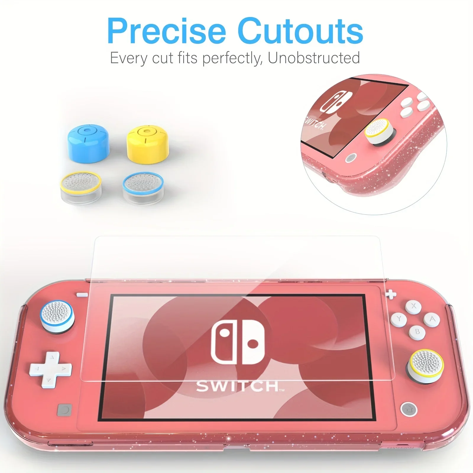 Прозрачный Защитный Чехол Из Тпу Со Звездами Для Switch Lite Включает Защиту Экрана И 4