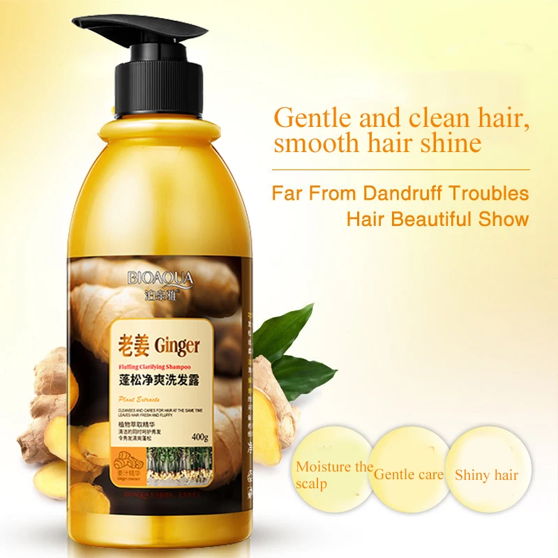 BIOAQUA имбирь увлажняющий шампунь для мужчин и женщин контроль жирности против