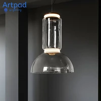 artpad clear glass shade pendant light modern nordic led pendant lights round lamp for living room decoration dining room light