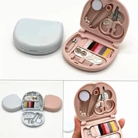 mini travel sewing kits portable multi function needle sewing box sewing tools storage case handwork sewing accessories