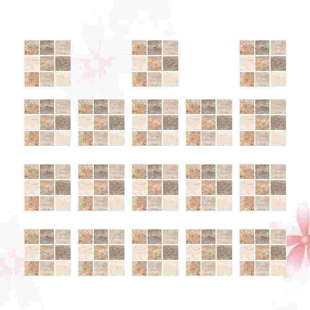 

Tile Wall Sticker Stickers Kitchen Waterproof Wallpaper Adhesive Decals Selfbrick Declas Stick Bathroompeel Floor Tiles Backdrop