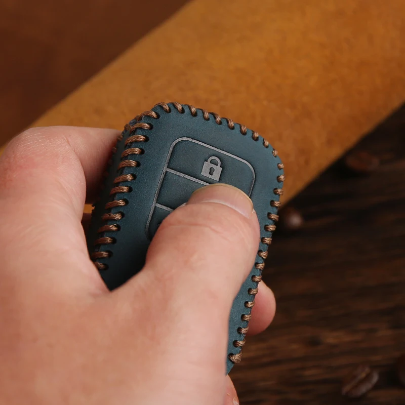 

Cow Leather Car Key Case Key Chain Bag Protective Shell for Honda CIVIC Accord CRV ODYSSEY Elysion Interior Accessories