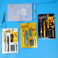 pikachu pen set new ink bag cartoon pen primary boys and girls pen cute pens fountain pens luxury pen korean stationery