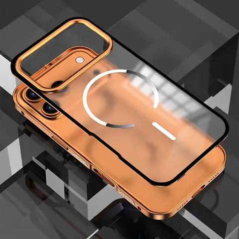 Для iPhone 17 Pro Max Air Матовый магнитный чехол для телефона Металлический каркас Съемный для Magsafe Пряжка объектива Матовая крышка N2H0