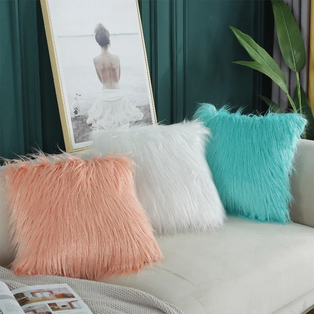 NAPEARL зимние теплые меховые пушистые наволочки декоративные чехлы для дома дивана