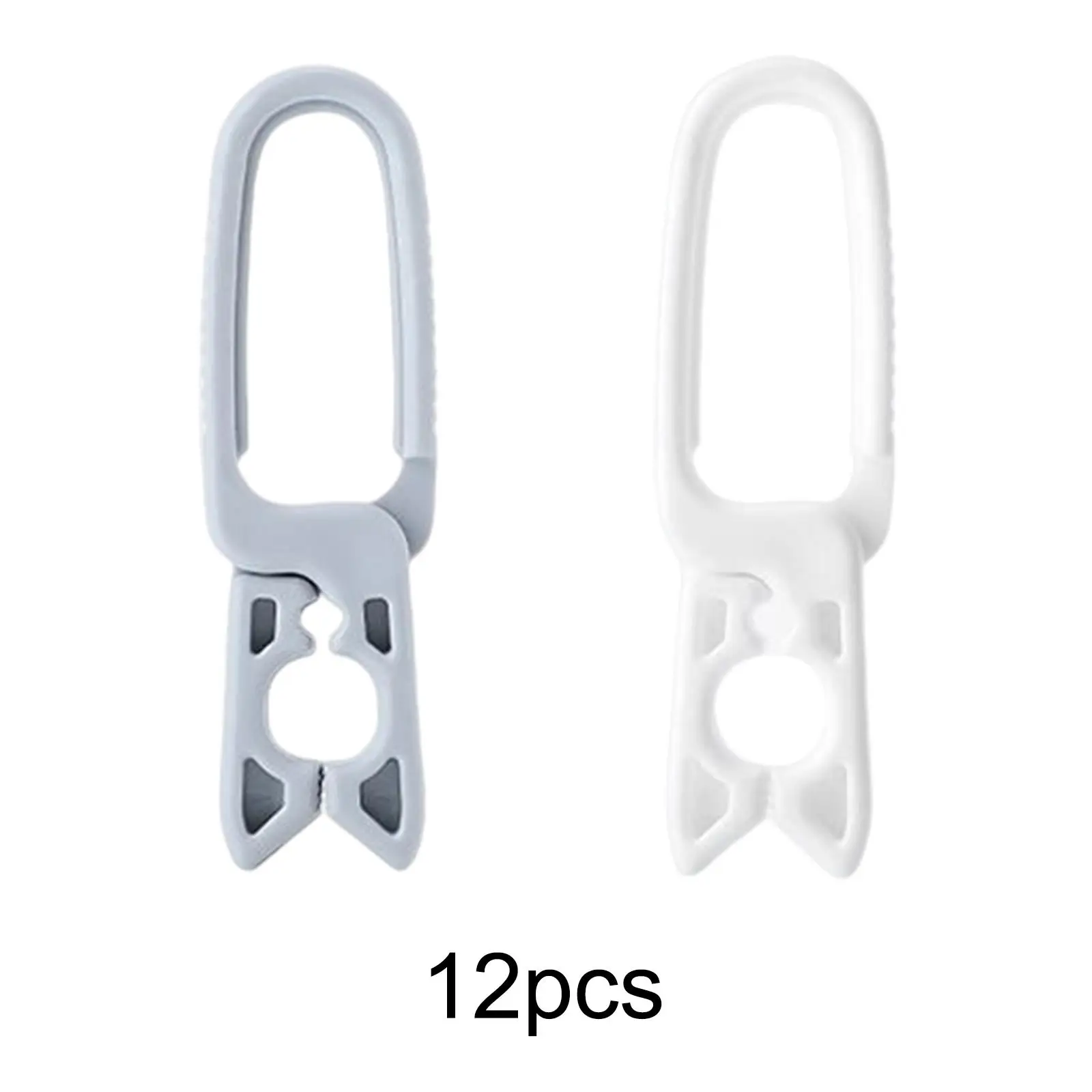 

12 Pieces Multifunctional Sock Hangers Laundry Drying Rack Portable Garter Fastener Clips for Women Ties Socks Trouser Towels