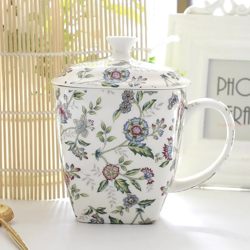 

Цветочная кружка Taza из костяного фарфора 500 мл