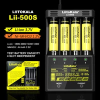 liitokala lii 500s lii pd4 lii 500 lii s6 3 7v 1 2v battery charger 18650 26350 26650 18350 17500 aa aaa batteries lcd display
