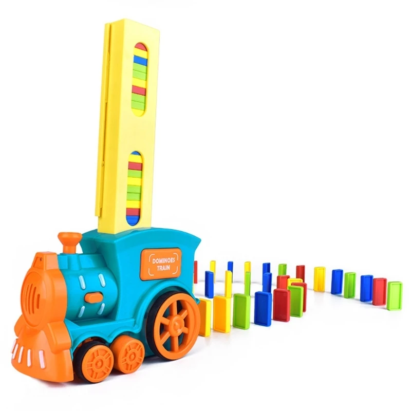 

Laying Dominoes Block Train Electric Toy for Preschool Early Learning Education