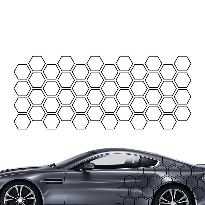 

Honeycomb Stickers For Car Hexagon Honeycomb Car Full Wrap Sticker 50*200cm/19.68*78.74in Hexagon Honeycomb Car Full Wrap