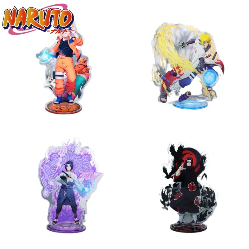 

Naruto anime high-value acrylic big stand hand-made ornaments Naruto Sasuke Kakashi Itachi set up stand stand holiday gift toys