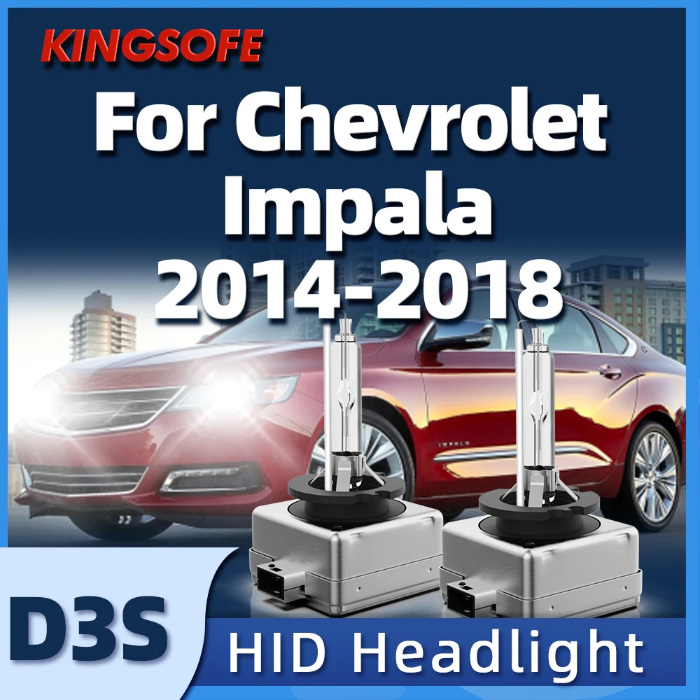

KINGSOFE 2Pcs Car Bulb D3S Xenon HID Headlights 12V 35W 3800LM 6000K Auto Lights For Chevrolet Impala 2014 2015 2016 2017 2018