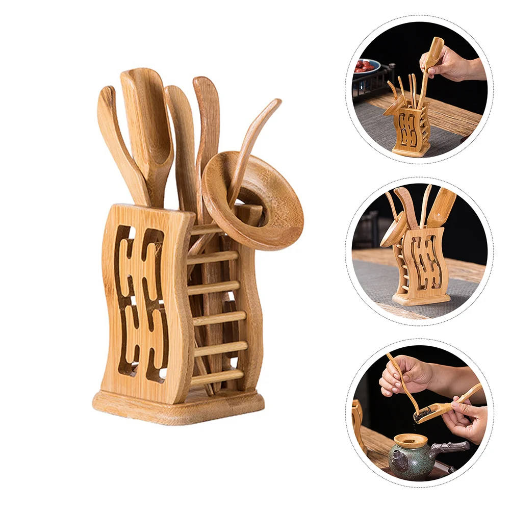 

Tea Set Bamboogongfu Ceremony Tools Accessories Chinesekung Fu Utensil Toolkit Utensils Tray Service Preparing Serving Teaspoon