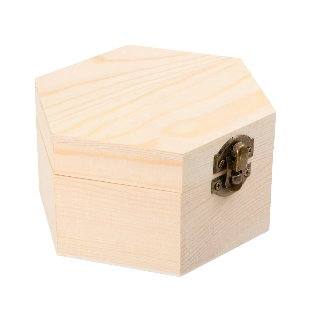 

2 Small Wooden Box Light Unfinished Wood Box for Gift Jewelry Photo Storage
