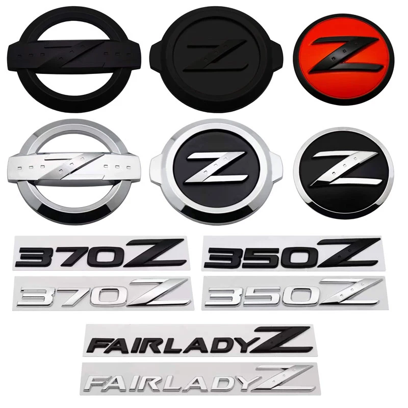 

For Nissan 350Z 370Z GTS GTR Nismo Z Z3 Z34 Teana Car Modification 3D Car Logo Front Grille Emblem Rear Badge Car Trunk Stickers
