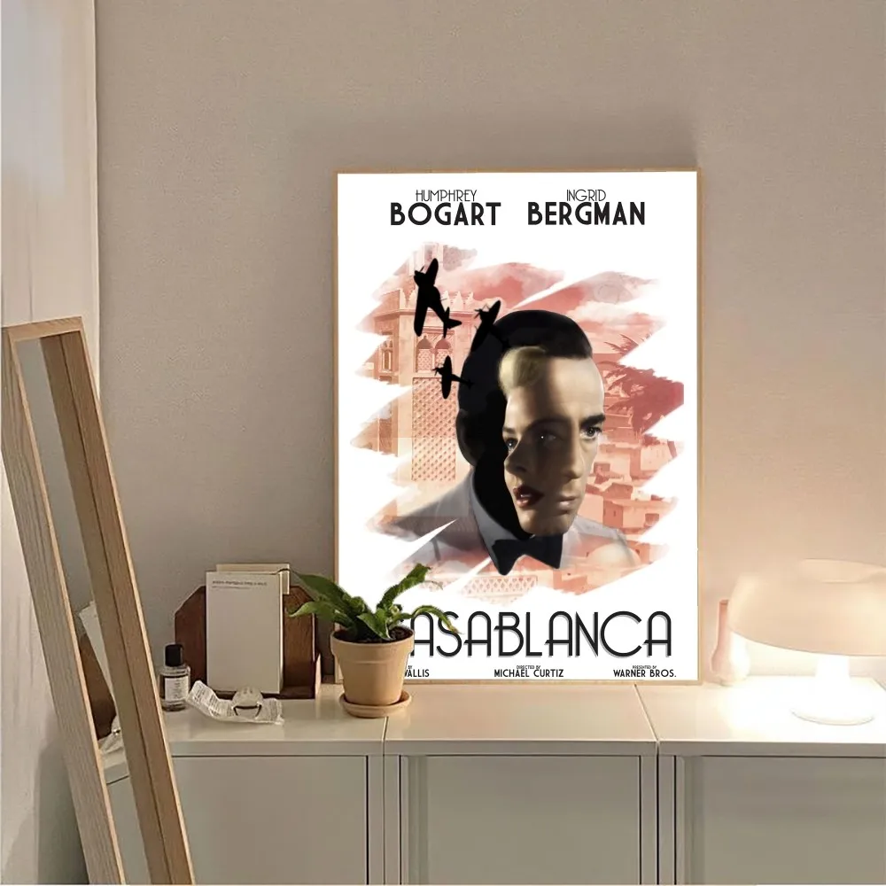 Винтажный Постер Фильма касабланка Без Рамы Современный Стиль Крафт-бумага