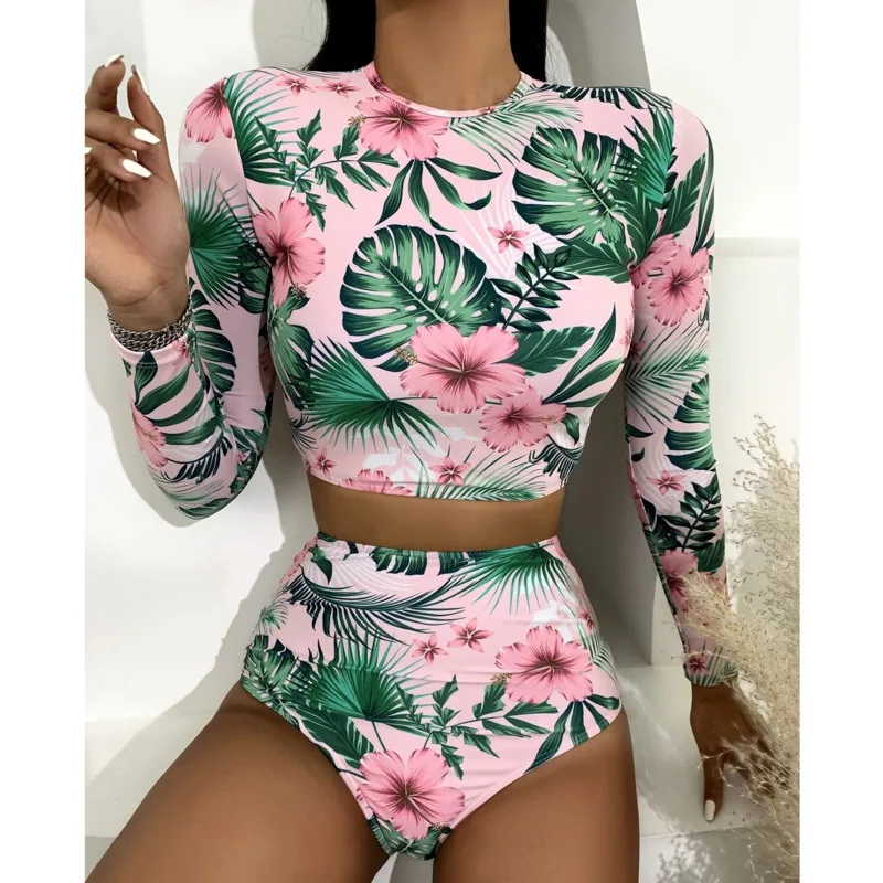 

Summer Sexy Swimwear Long Sleeve Bikinis Women's Swimsuit Push Up 2022 Beach Wear Female Swimming Bathing Suit Bikini Set Pool