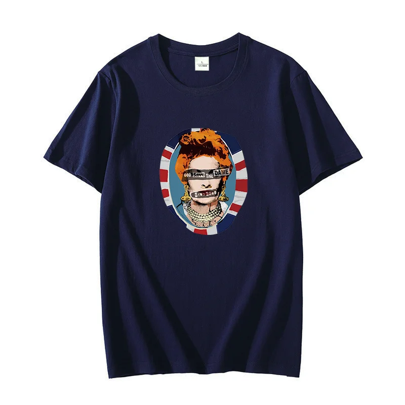 

Summer graphic t shirt for men cotton T-shirt God Save The Dame Unisex Oversized Tees Tops Summer Harajuku Men's clothing