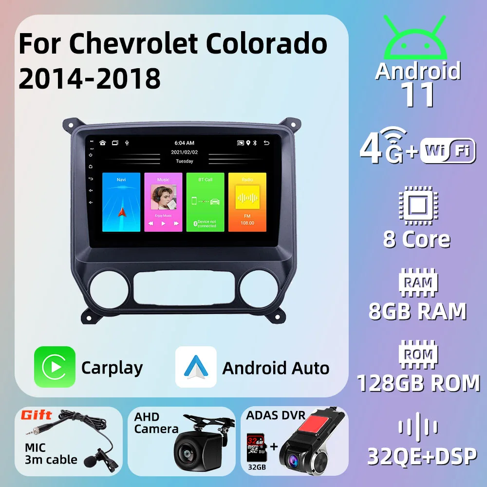 2 Din Android Car Stereo for Chevrolet Colorado 2014-2018 Car Radio WIFI GPS Navigation Multimedia Player Head Unit Autoradio