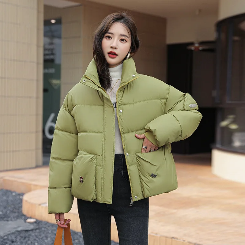 

Женская куртка с хлопковой подкладкой Корейская версия свободная и утепленная теплая хлопковая куртка новая зимняя универсальная хлопковая куртка