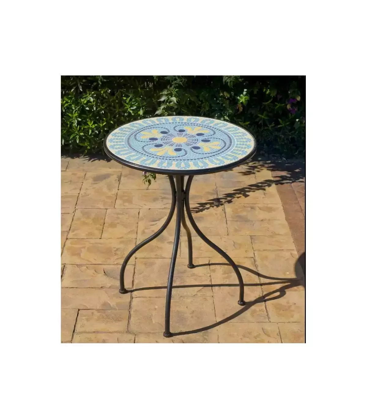 

Outdoor tables table terrace garden mosaic Dorian-60, 60 cm (width) 75 cm (height) 60 cm (bottom)