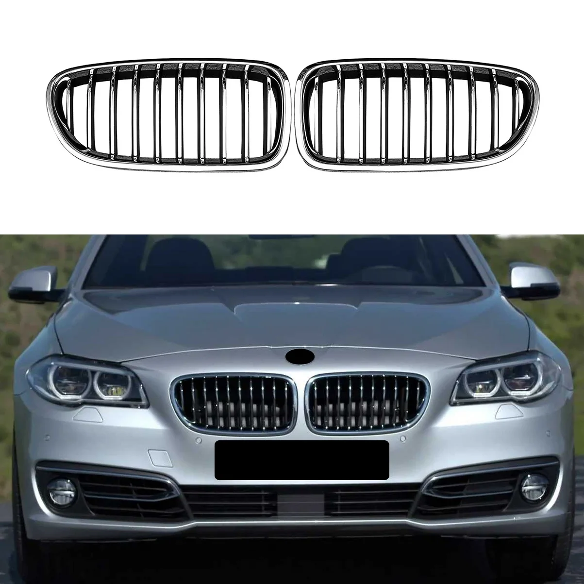 Решетка радиатора передней капота для BMW 5 Series F10/F11 M5 520I 523I 2014-2017 2 шт.